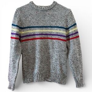 Vintage 80’s/90’s “Francor” Multicolor Striped Crewneck Sweater Size M (Unisex)